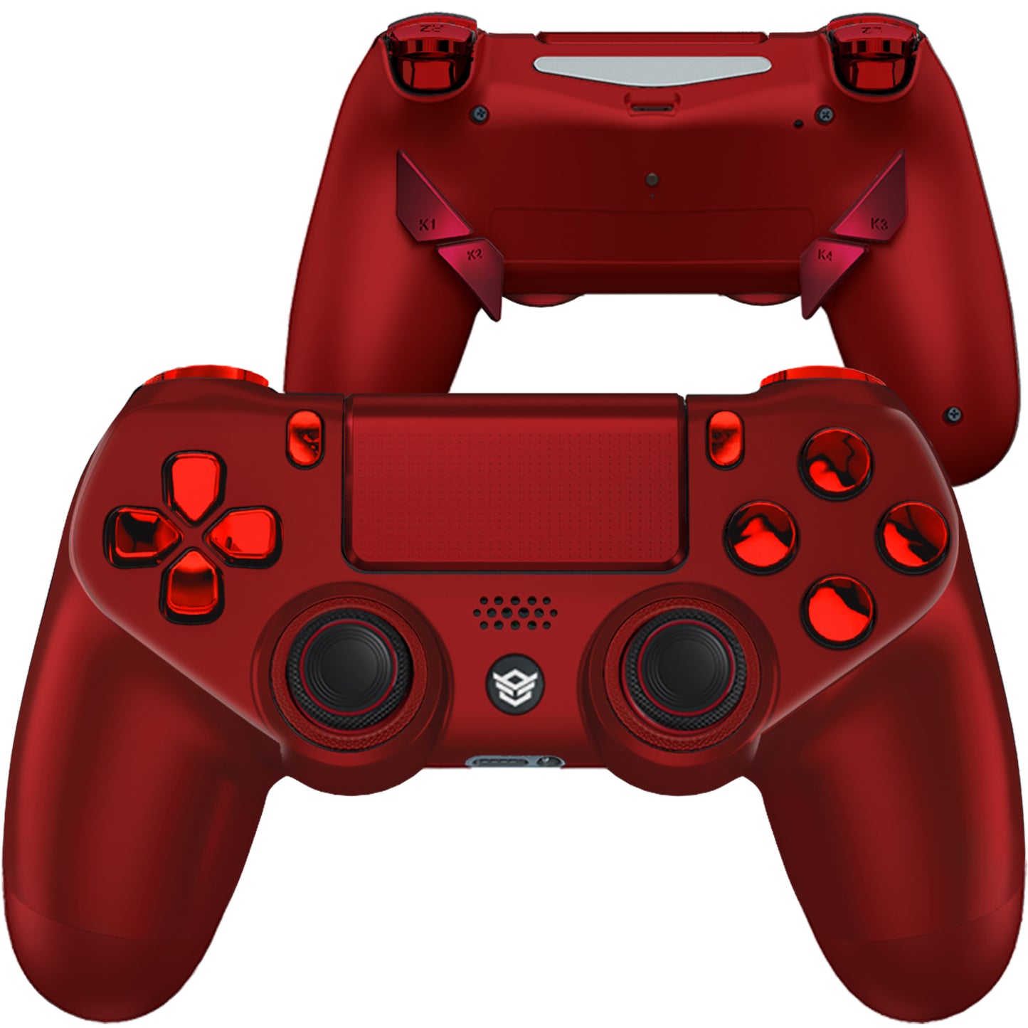 HEXGAMING NEW EDGE コントローラー は PS4、PC、モバイル対応 - 燃えているレッド