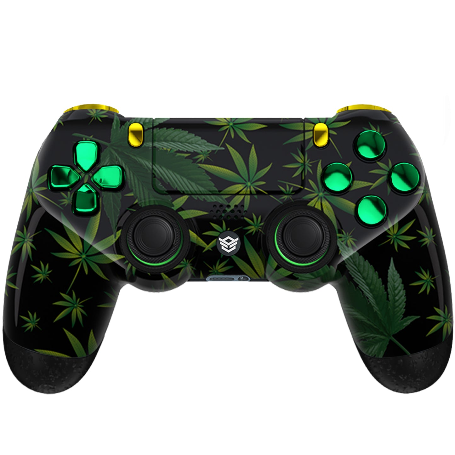 HEXGAMING NEW SPIKE コントローラー は PS4、PC、モバイル対応 - グリーンリーフ ゴールド