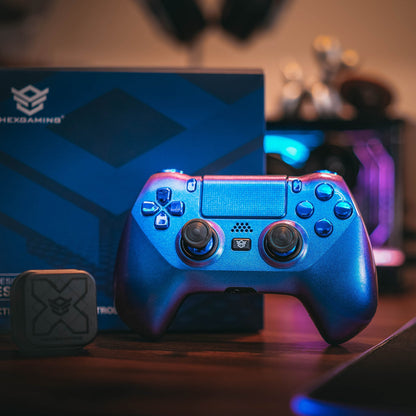 HEXGAMING HYPER Controller for PS4, PC, Mobile- Chameleon Chrome Blue