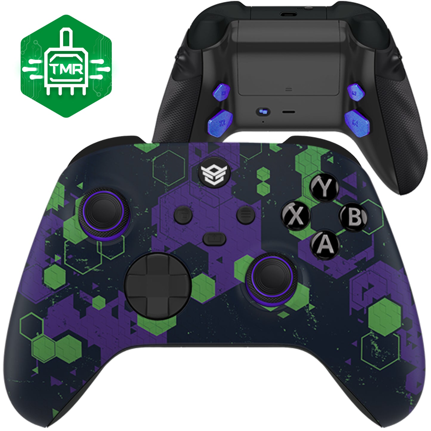 HEXGAMING ADVANCE コントローラー TMRジョイスティック＆調整可能トリガー - XBOX / PC / モバイル対応 - ヘキサカモフラージュ PGB