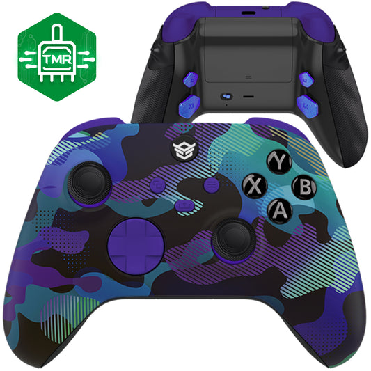 HEXGAMING ADVANCE コントローラー TMRジョイスティック＆調整可能トリガー - XBOX / PC / モバイル対応 - モンスターカモフラージュ PGF