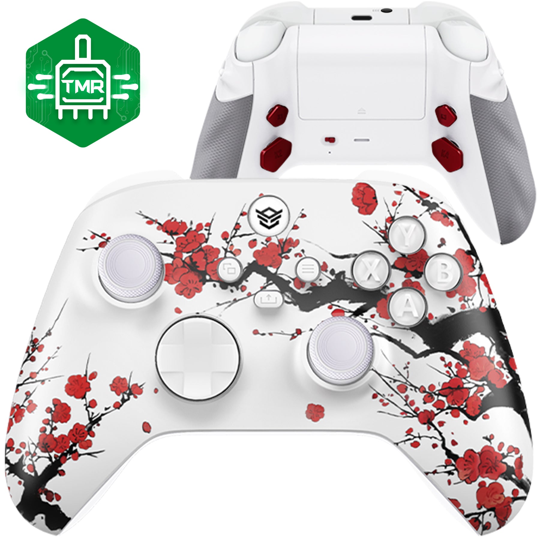 HEXGAMING ADVANCE コントローラー TMRジョイスティック＆調整可能トリガー - XBOX / PC / モバイル対応 - 冬のブロッサム