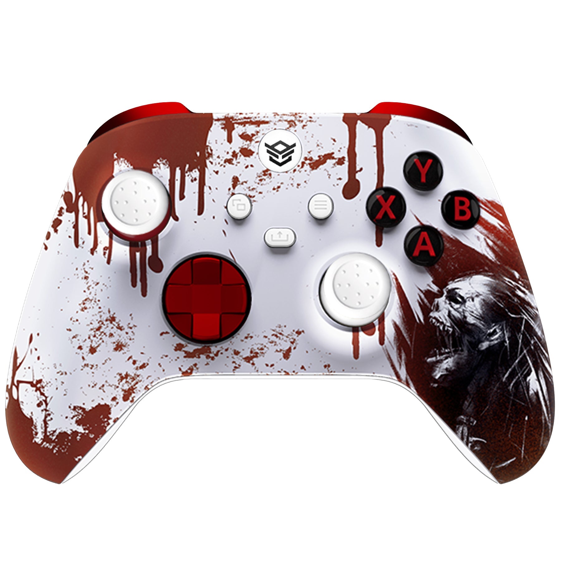 HEXGAMING ADVANCE Controller with Adjustable Triggers for XBOX, PC, Mobile - Blood Zombie ABXY Labeled