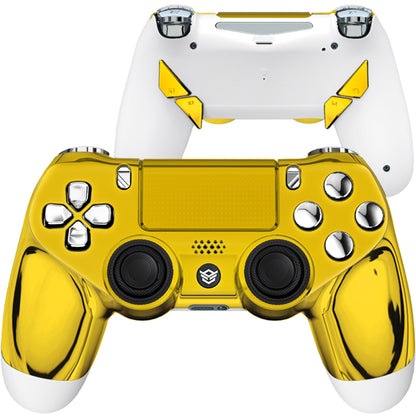 HEXGAMING NEW EDGE Controller for PS4, PC, Mobile - Chrome Gold