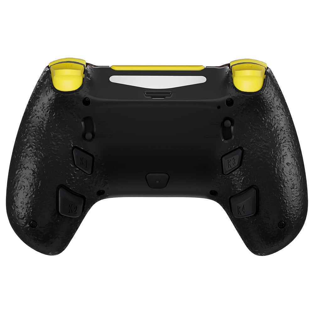 HEXGAMING HYPER Controller for PS4, PC, Mobile- Wood Grain Yellow