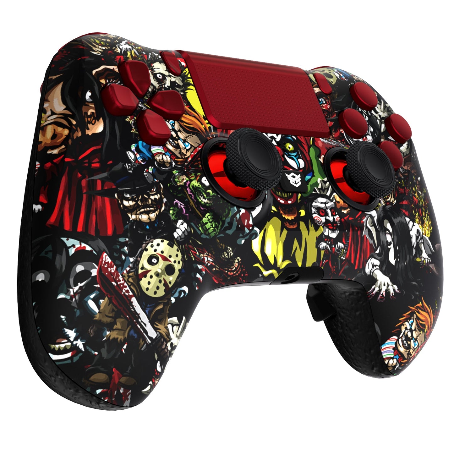 HEXGAMING HYPER Controller for PS4, PC, Mobile - Scary Party Red