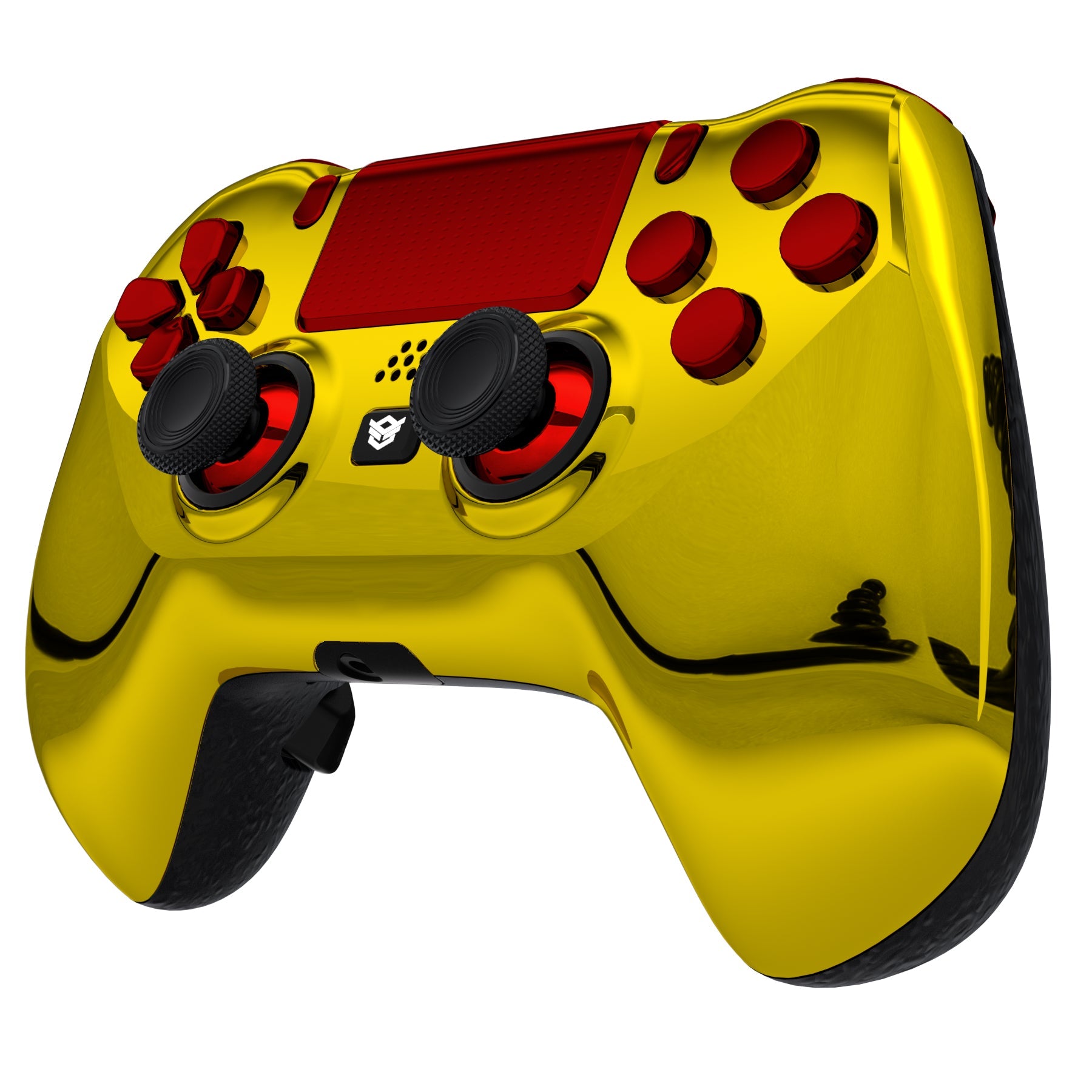 HEXGAMING HYPER Controller for PS4, PC, Mobile - Chrome Gold Red