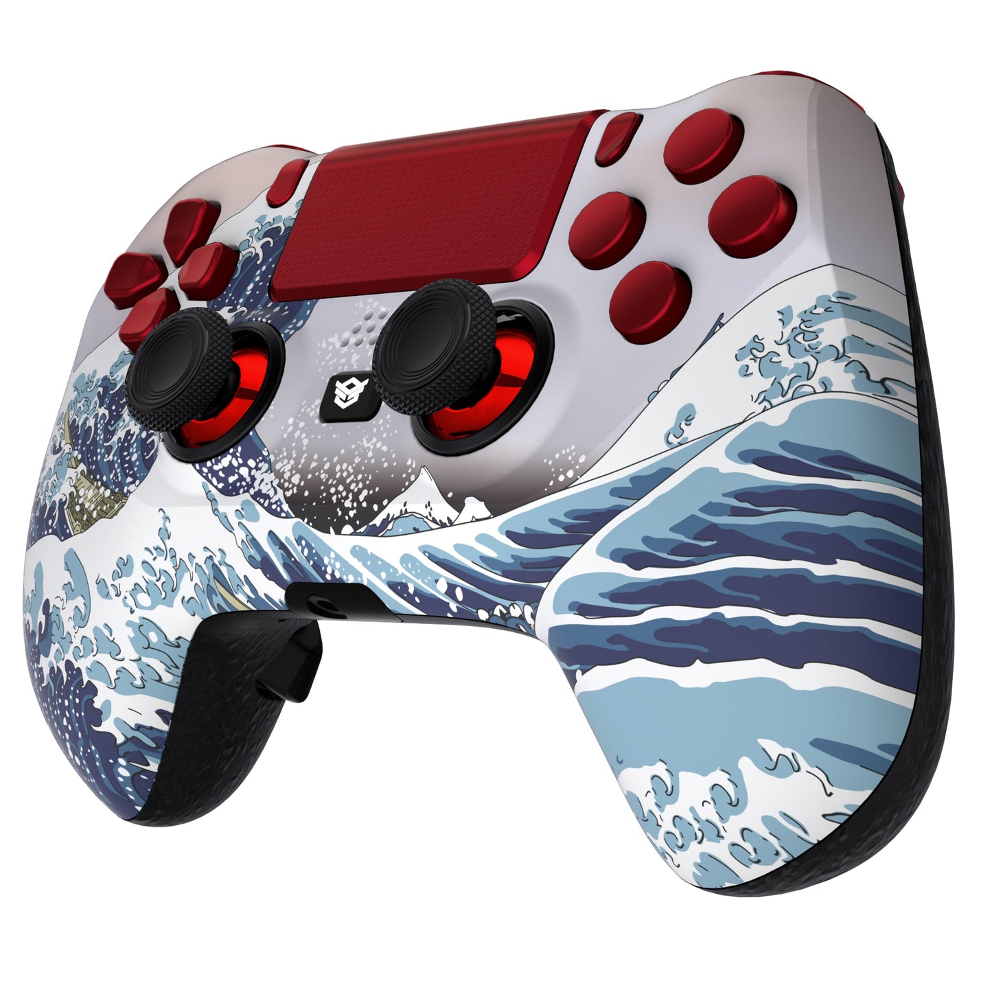 HEXGAMING HYPER Controller for PS4, PC, Mobile - The Great Wave Red