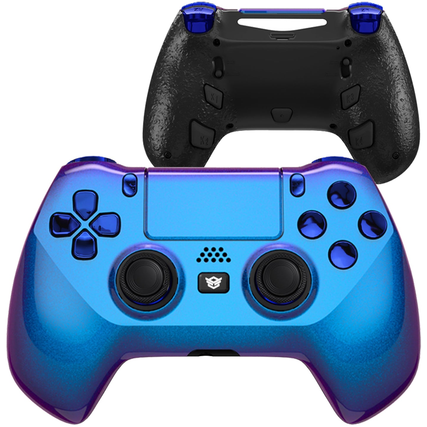 HEXGAMING HYPER Controller for PS4, PC, Mobile- Chameleon Chrome Blue