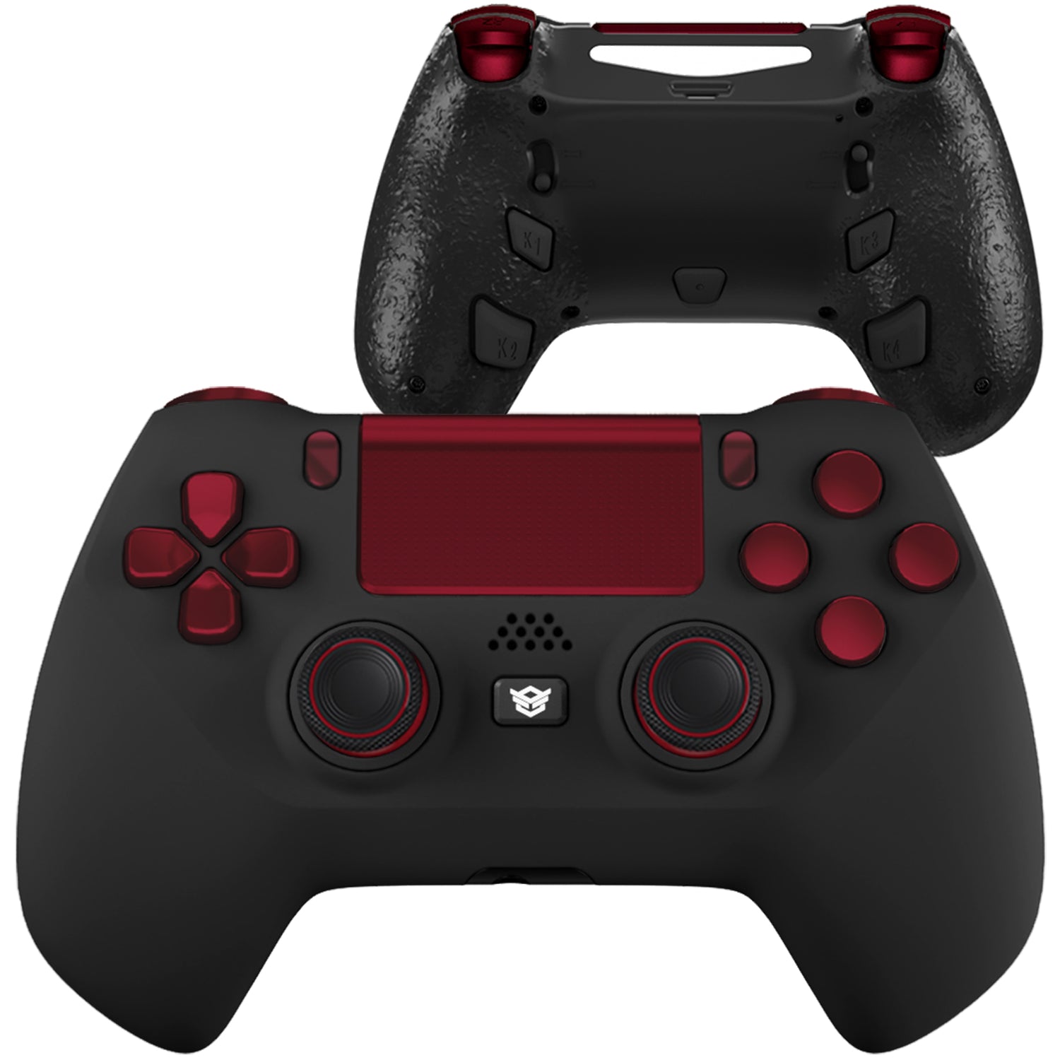 HEXGAMING HYPER コントローラー は PS4、PC、モバイル対応 - ブラック レッド