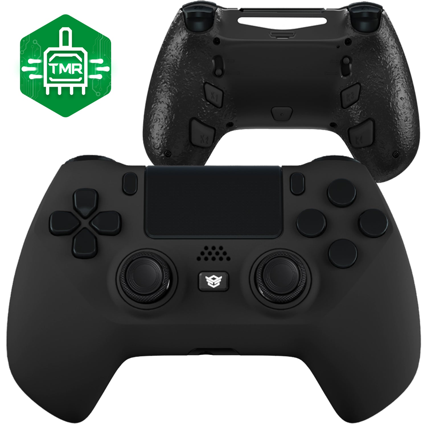 HEXGAMING HYPER コントローラー は TMRジョイスティック搭載、PS4、PC、モバイル対応 - テクスチャードブラック