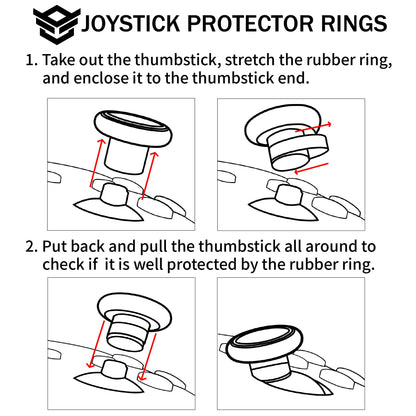 20 Pcs Joystick Protector Rings - Transparent HexGaming