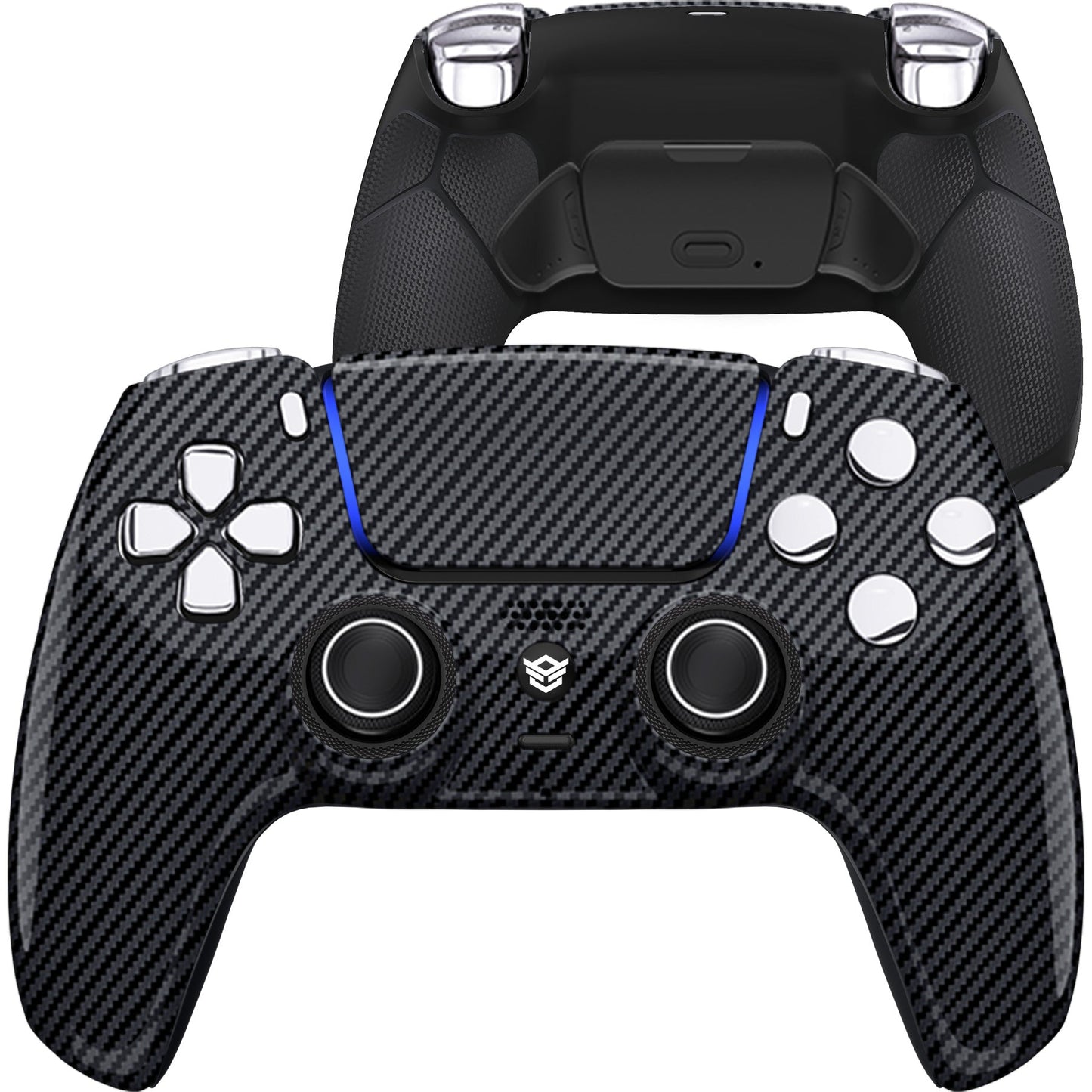 HEXGAMING RIVAL Controller for PS5, PC, Mobile - Silver Carbon Fiber HexGaming