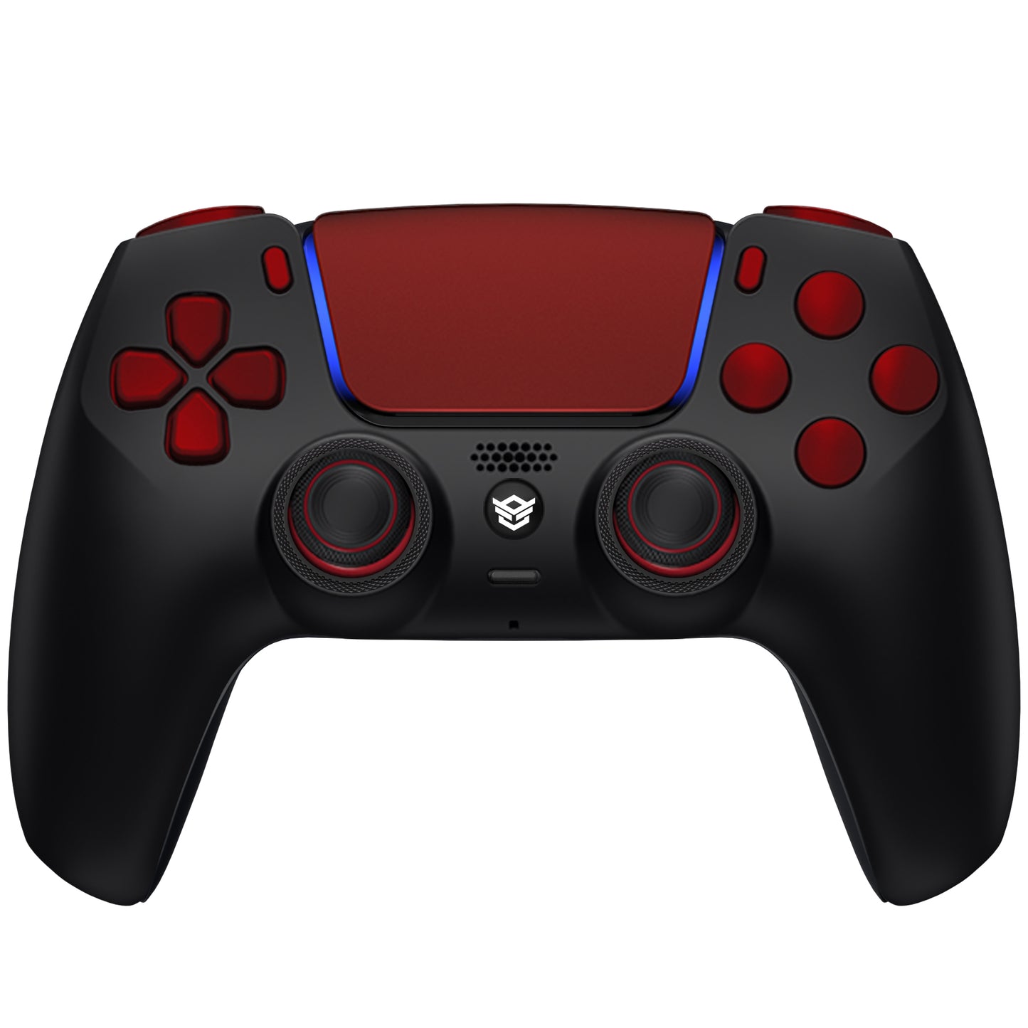 HEXGAMING RIVALコントローラー Hall 効果ジョイスティック搭載 – PS5/PC/モバイル対応 - ブラック スカーレット レッド