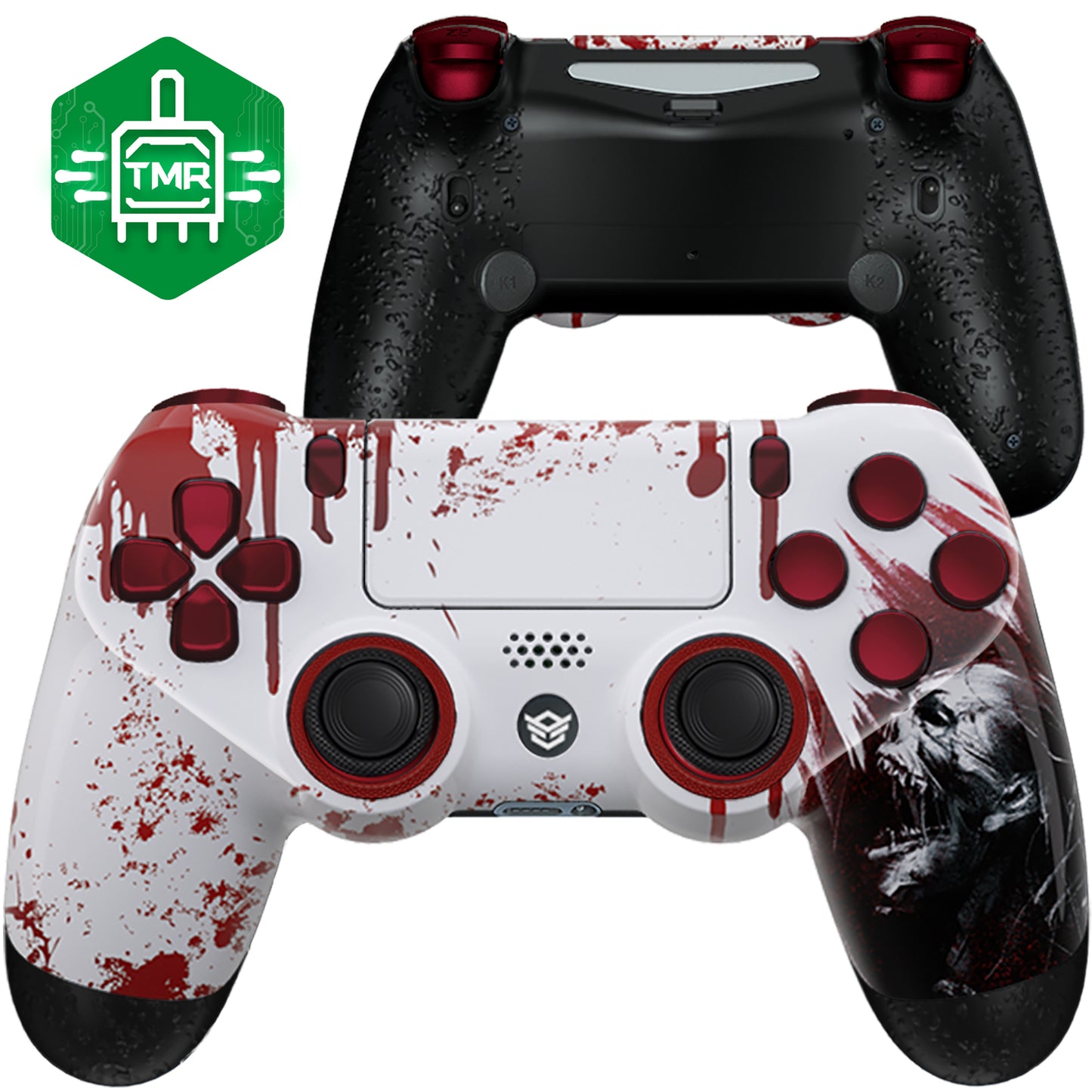 HEXGAMING  NEW SPIKE コントローラー は TMRジョイスティック搭載、PS4、PC、モバイル対応 - ゾンビ