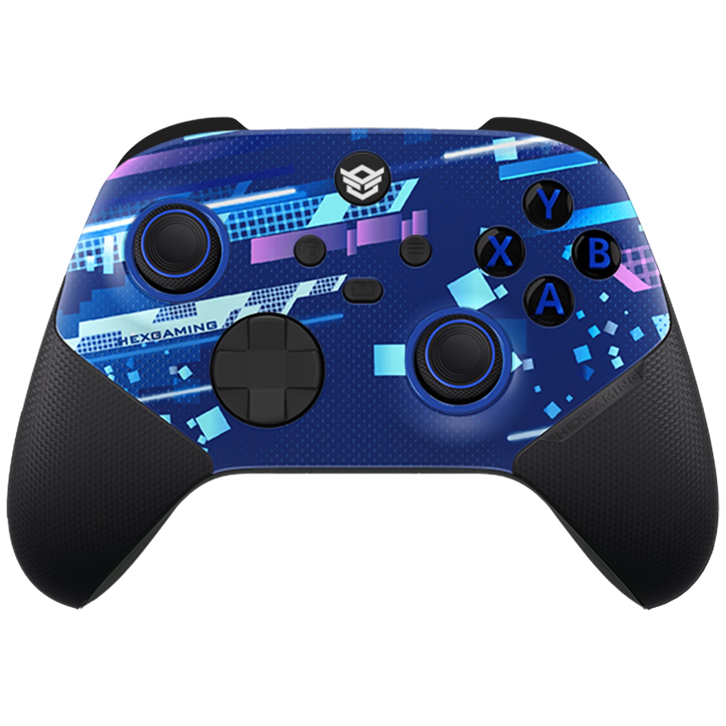 HEXGAMING ULTRA X コントローラーはTMRジョイスティック搭載、XBOX、PC、モバイル対応 - ブルー宇宙の歪み