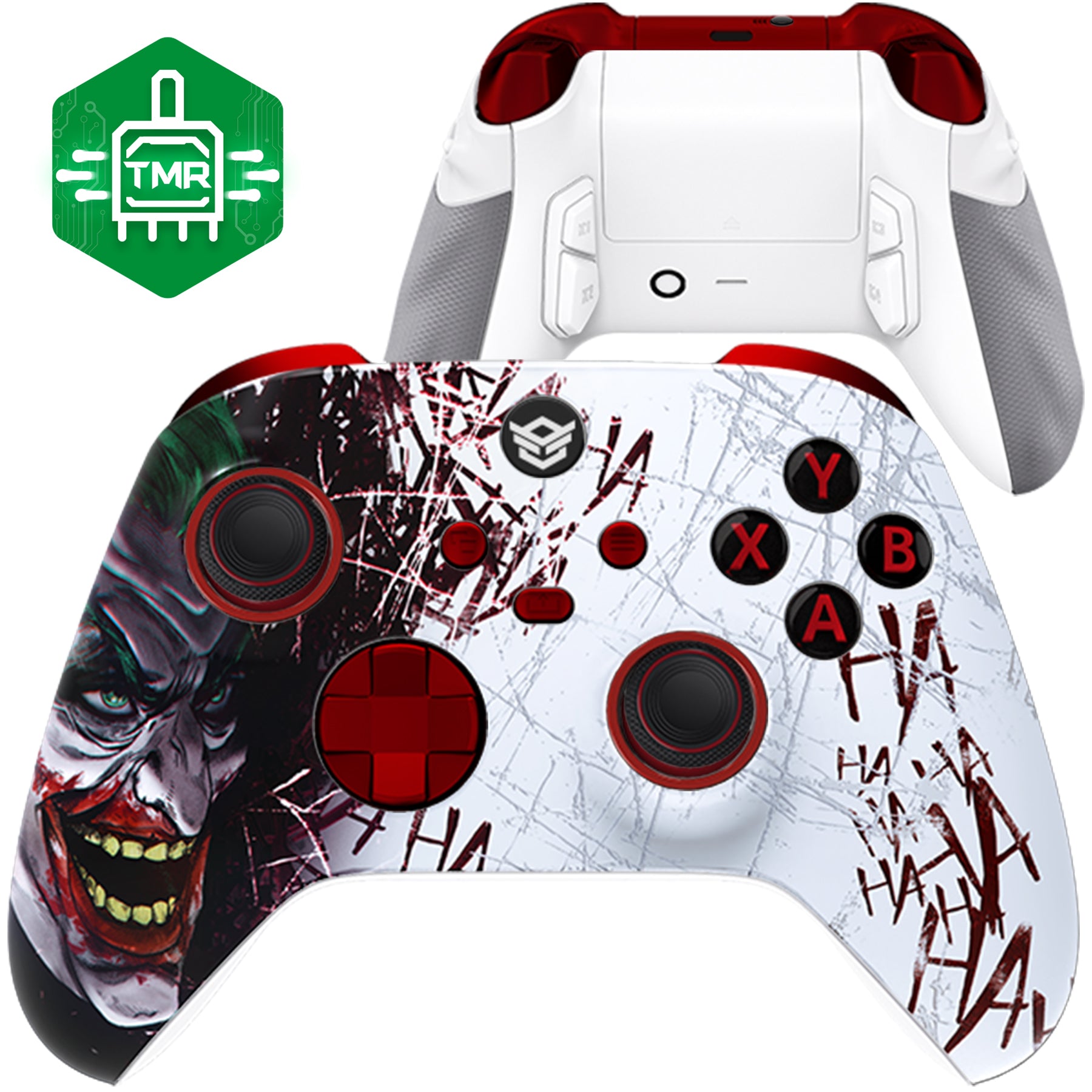 HEXGAMING ULTRA X コントローラーはTMRジョイスティック搭載、XBOX、PC、モバイル対応 - ピエロ Hahaha ABXYボタン