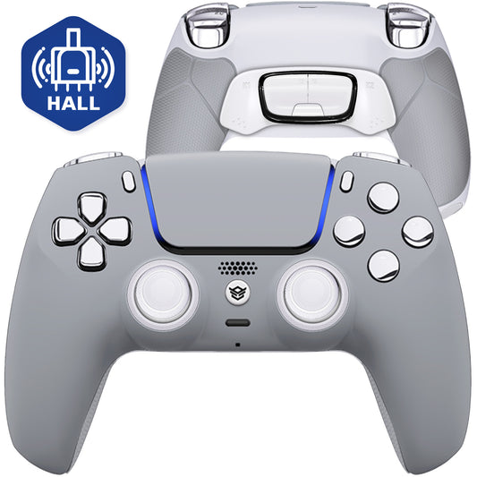 HEXGAMING ULTIMATEコントローラー Hall 効果ジョイスティック搭載 – PS5/PC/モバイル対応- ニュー ホープ グレイ