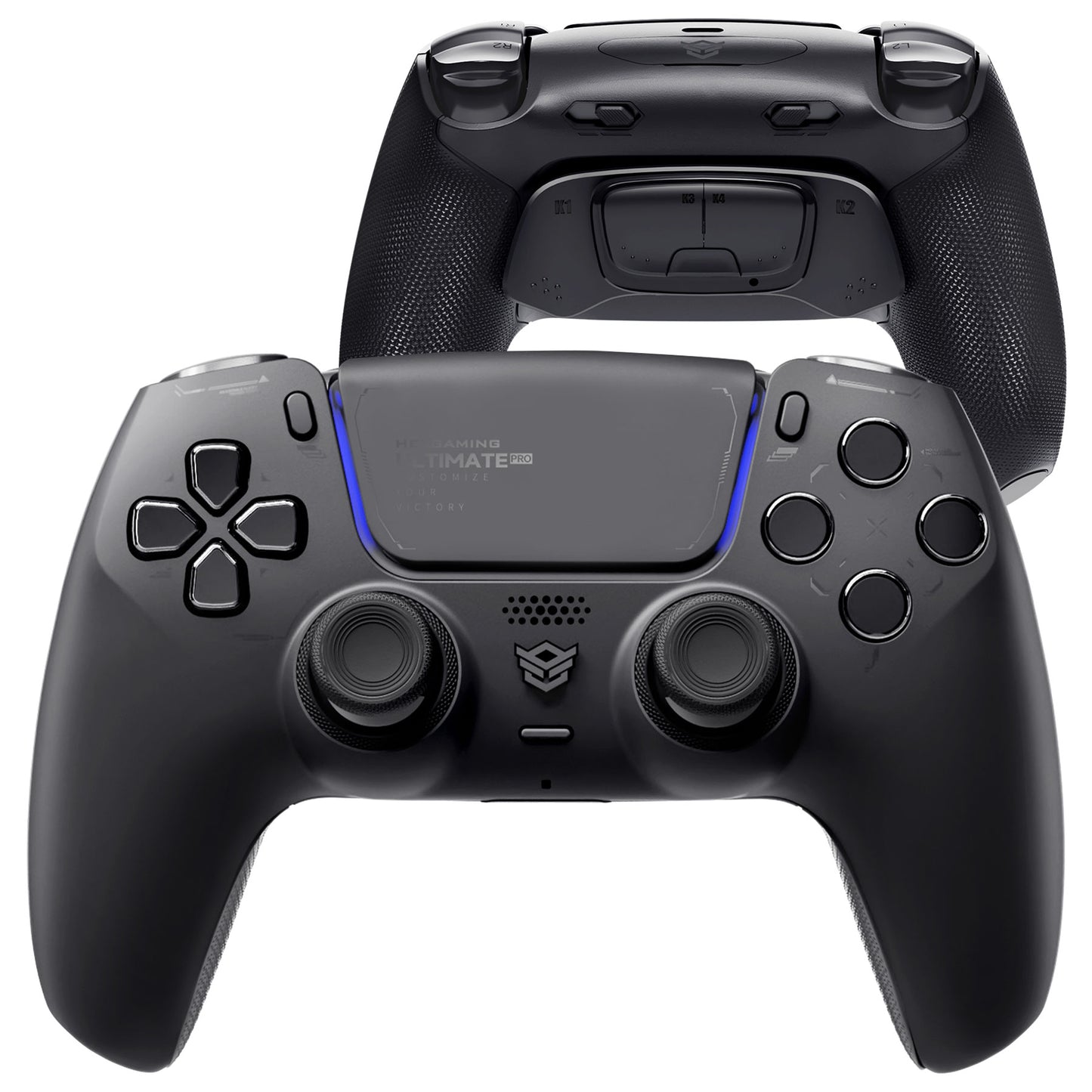 HEXGAMING ULTIMATE PRO ゲーミングコントローラー PS5/PC/モバイル対応  – 割り当て可能な背面ボタン4個、カスタムプロファイル6種類、調整可能なトリガー、交換可能なサムスティック8本【ブラック】