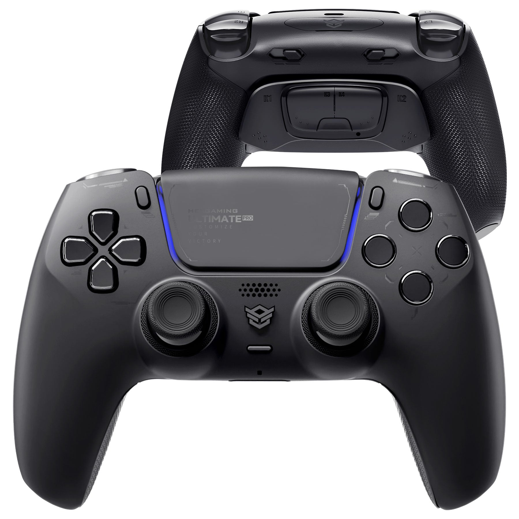 HEXGAMING ULTIMATE PRO ゲーミングコントローラー PS5/PC/モバイル対応  – 割り当て可能な背面ボタン4個、カスタムプロファイル6種類、調整可能なトリガー、交換可能なサムスティック8本【ブラック】