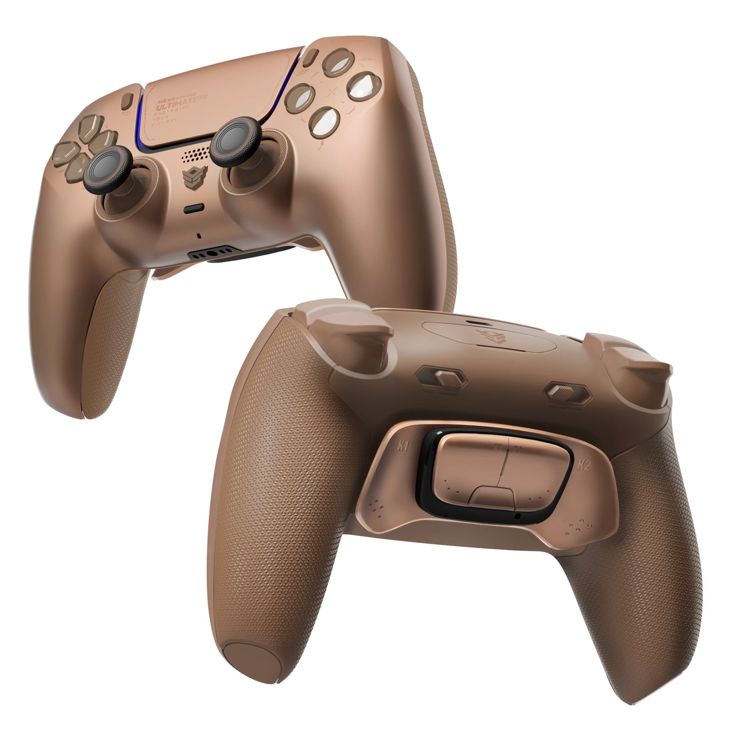 HEXGAMING ULTIMATE PROコントローラー はPS5、PC、モバイル対応、調整可能なトリガー備え【スターダストモカ】